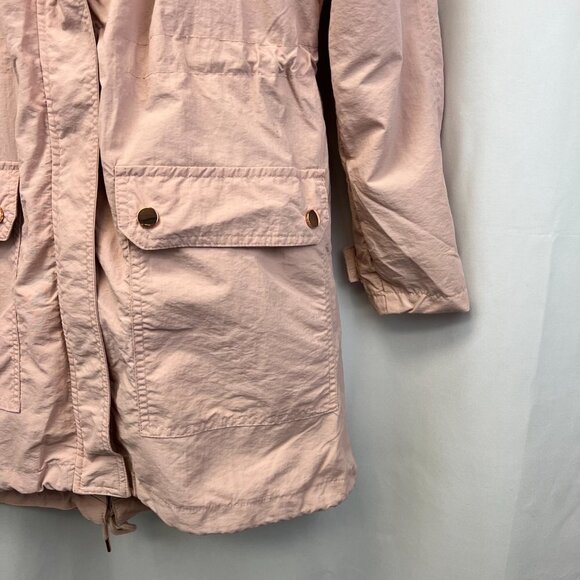 1 Sunset Lane Womens Pink Long Sleeve Hooded Rain Jacket Size Medium - Picture 8 of 10